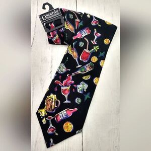 Oscardo Men's Silk Neck Tie Barware Party Formal Champagne Beer New